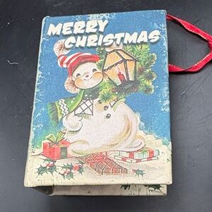 Festive Christmas music box ornament plays Jingle Bells